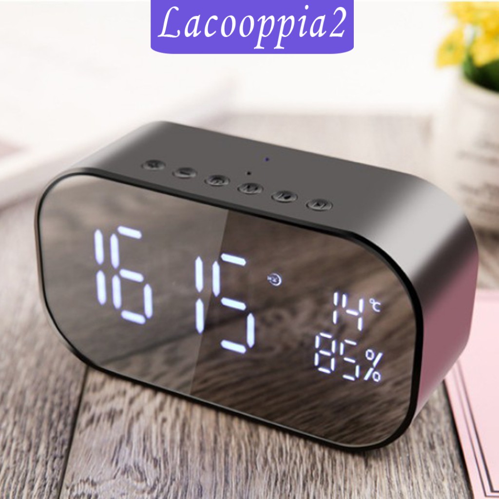 Loa Lapopopia2 Bluetooth Không Dây Tích Hợp Đèn Led Và Đồng Hồ Báo Thức