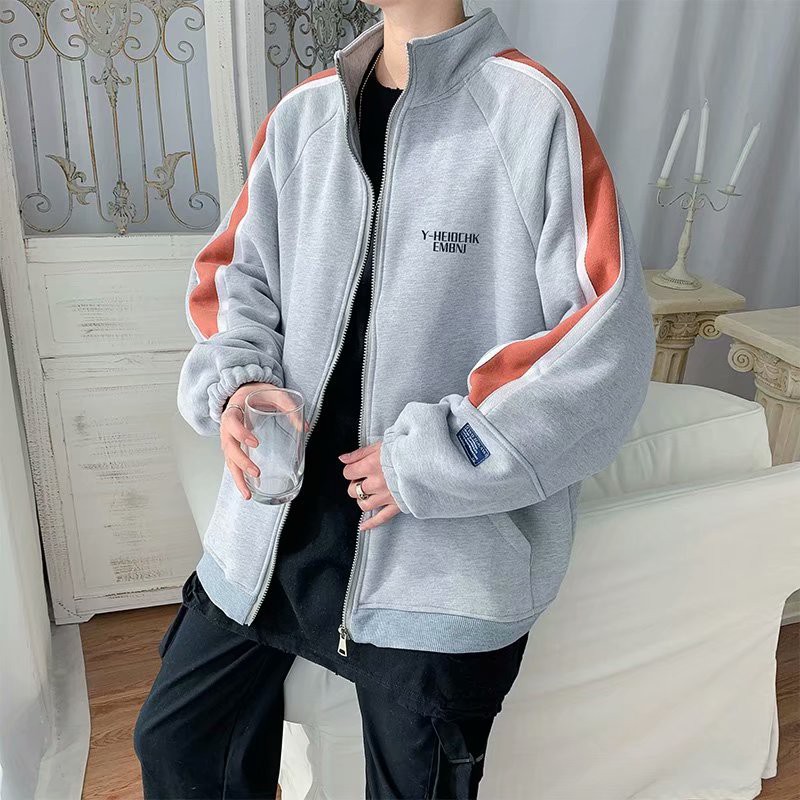Áo khoác bóng chày dáng rộng phong cách Hip Hop Hàn Quốc mới cho nam