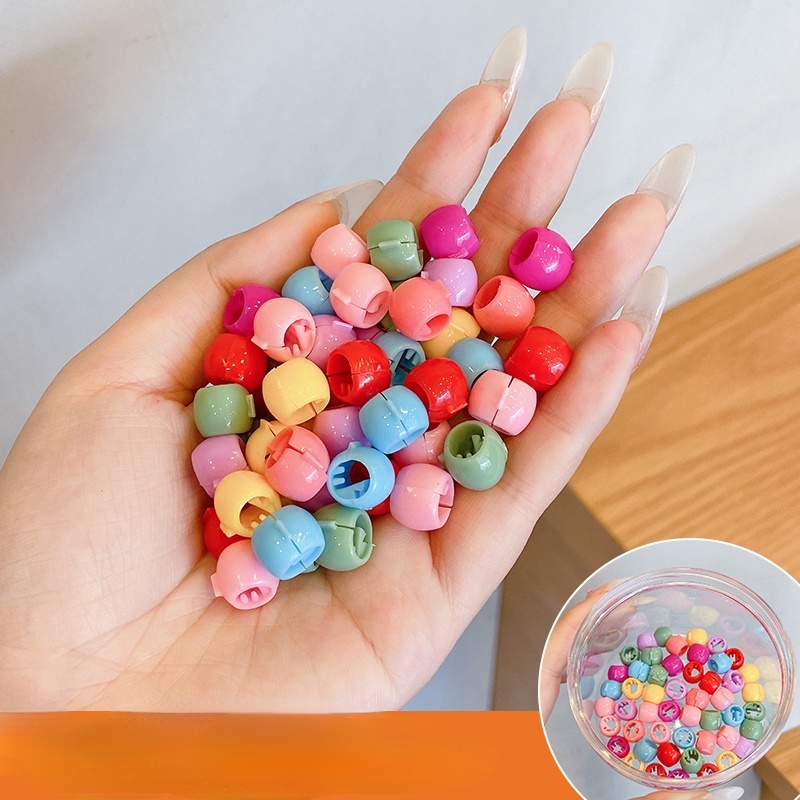 Set 50 / 60 / 100 Kẹp Tóc Hình Bông Hoa Nhiều Màu Sắc Dễ Thương Cho Bé Gái