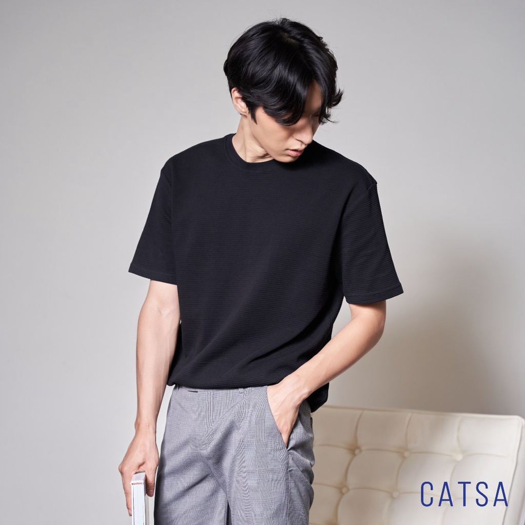 Áo thun nam cổ tròn CATSA vải thun cotton mặc thoải mái, thoáng mát, thấm hút mồ hôi ATN272 - ATN273 - ATN288