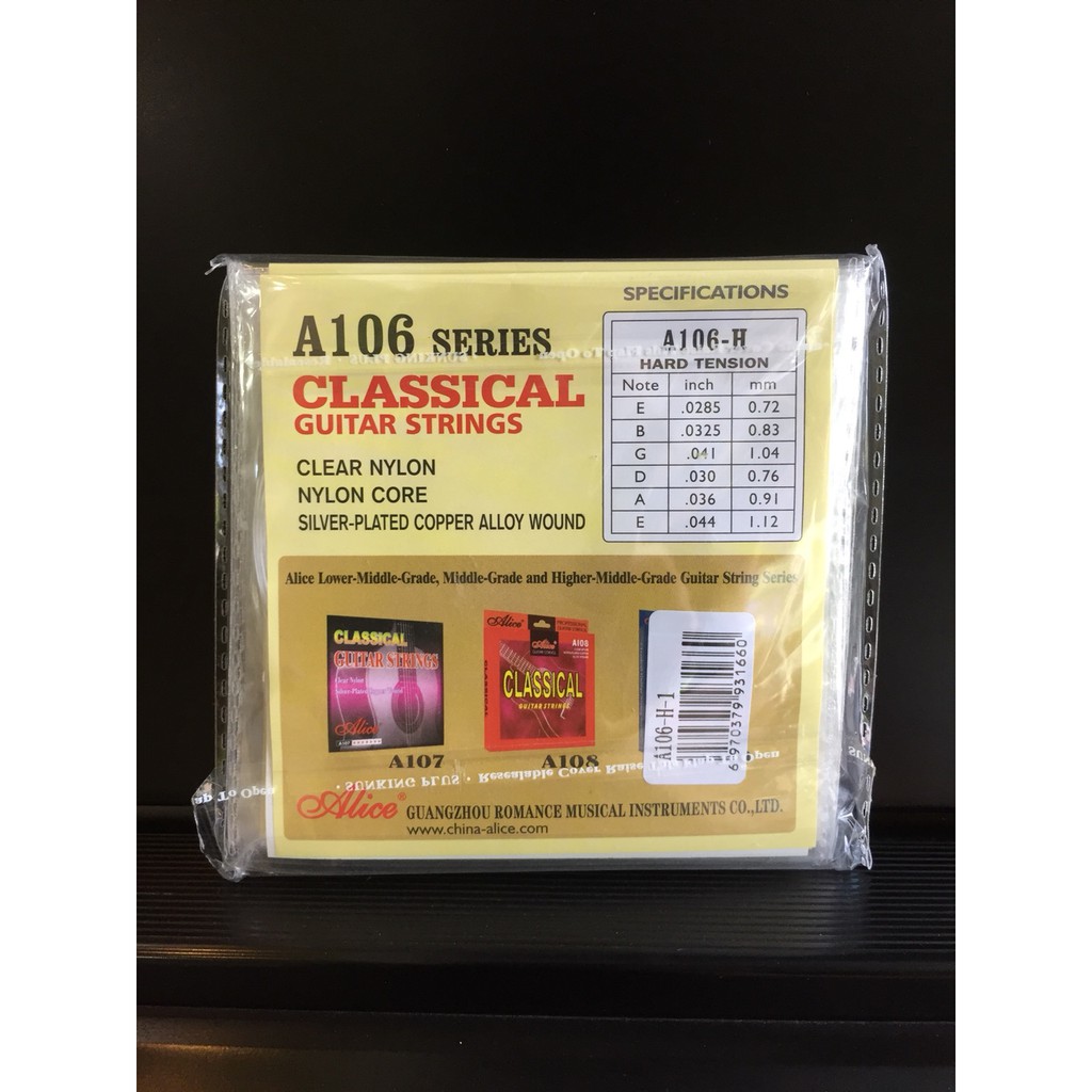 Dây guitar lẻ số 1, số 2, 3, 4, 5, 6 đàn Classic alice A106