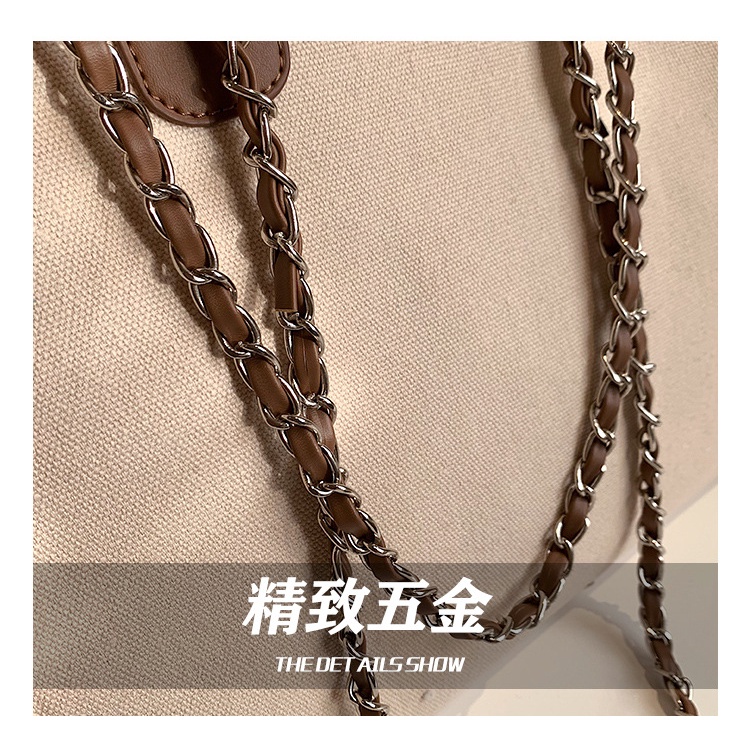 Túi Xách JASMIN NOIR Vải Canvas Dáng Vuông Cỡ Lớn Thiết Kế Đơn Giản Cho Nữ
