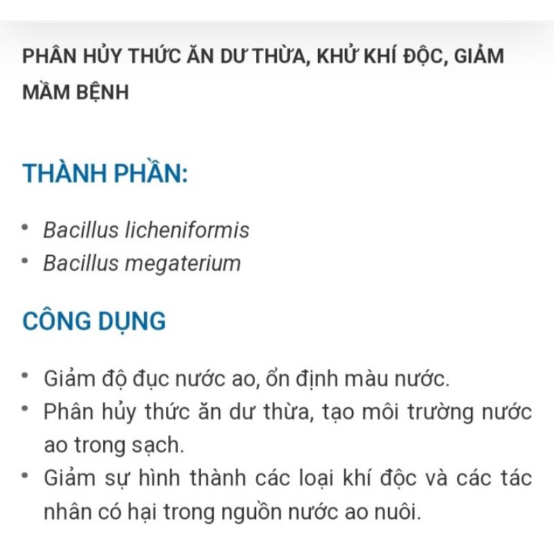 Nova NB 25 1kg vi sinh xử lý nước hsd 21/08/2024