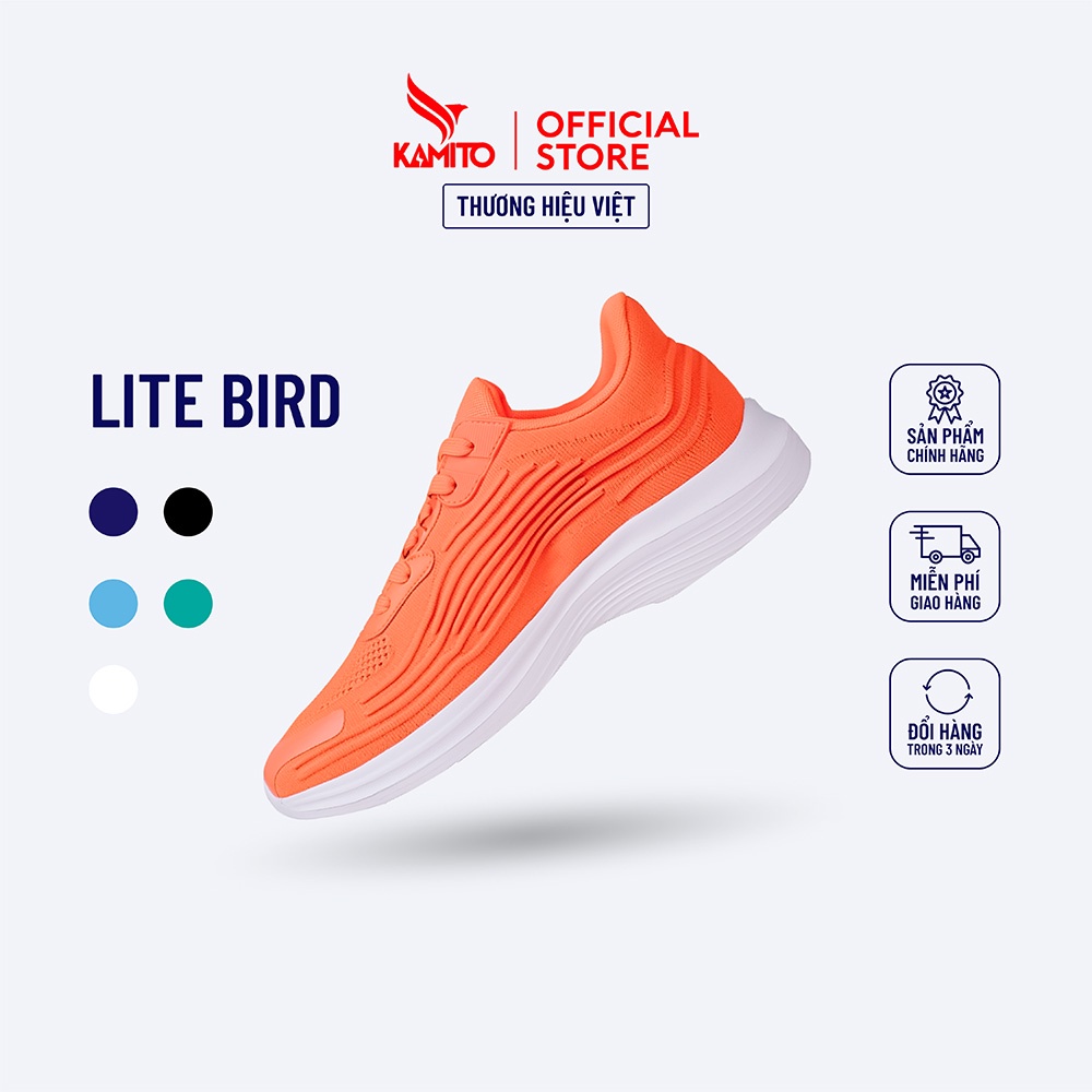 Giày Chạy Bộ Sneaker LITEBIRD Kamito Chính Hãng, Giày Thể Thao Siêu Nhẹ Upper Gân Nổi Nhiều Lỗ Thoáng Khí