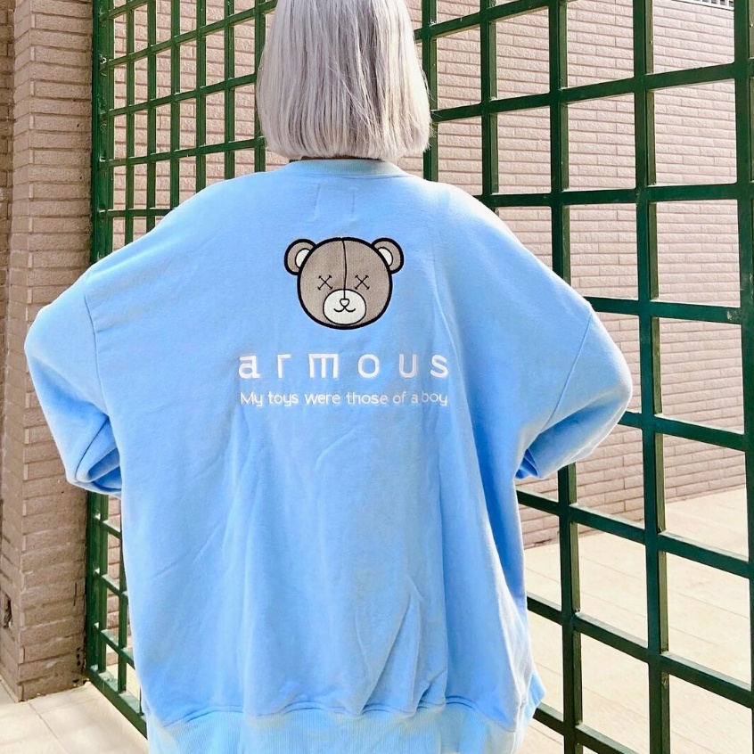 Áo Khoác Nỉ Cardigan ARMOUS GẤU XX Nữ Ulzzang Unisex Kiểu Form Rộng Nhiều Màu- MICHAA