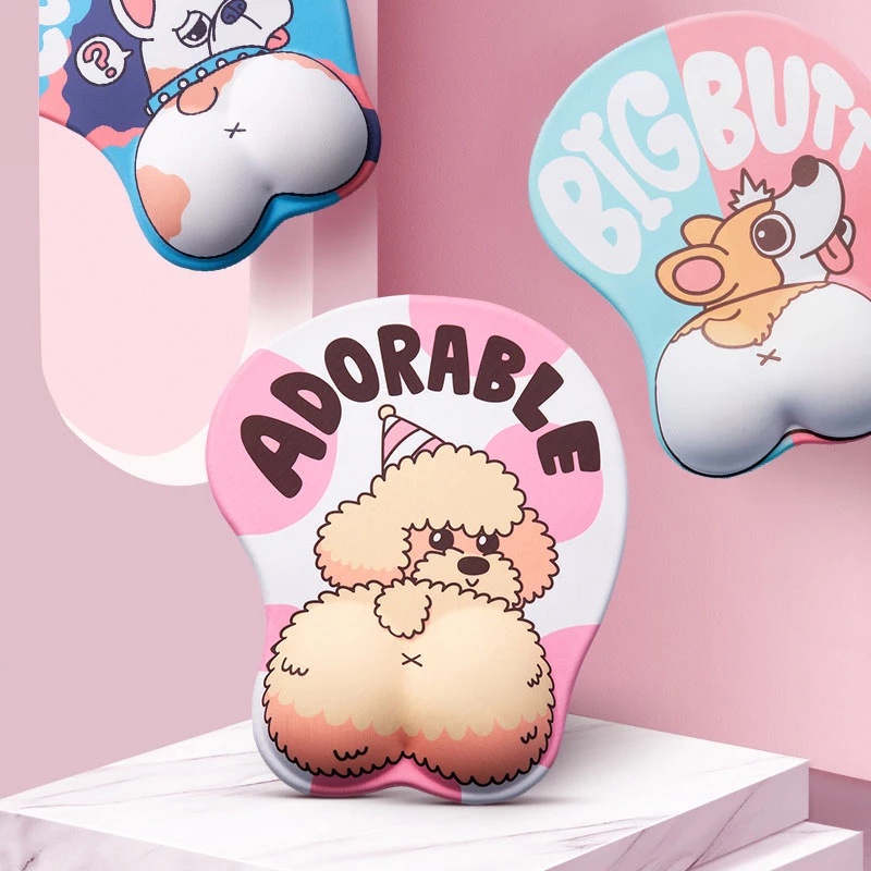 Miếng lót chuột có đệm cổ tay họa tiết hoạt hình dễ thương