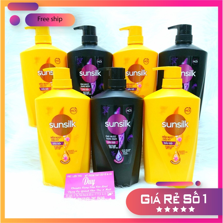 Dầu Gội SUNSILK 900G - Vàng & Đen - Cho Tóc Suôn Mềm Mượt Và Óng Ả