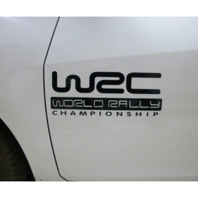 Logo decal tem xe thương hiệu WRC độc đáo,