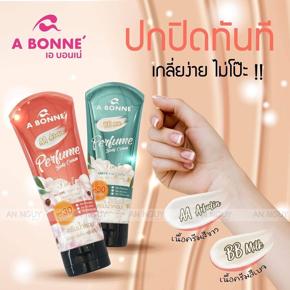 Kem Dưỡng Toàn Thân A Bonne AA Arbutin Perfume Body Cream Hương Nước Hoa SPF30 PA++++ 200ml