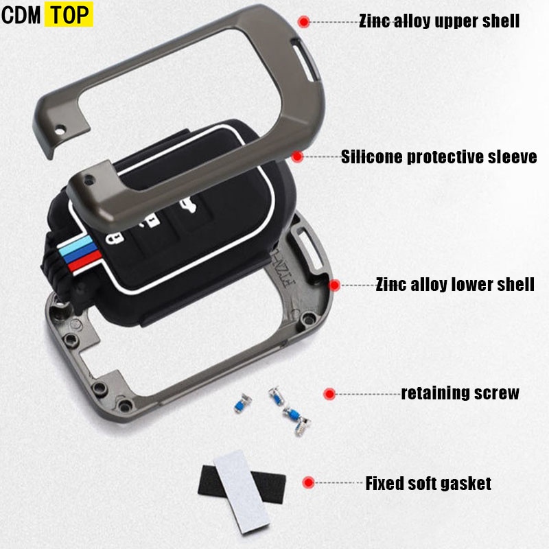 Ốp Bọc Chìa Khóa Bằng Kẽm Cho Toyota Vios 2014-2018 / Vios 2019-2020