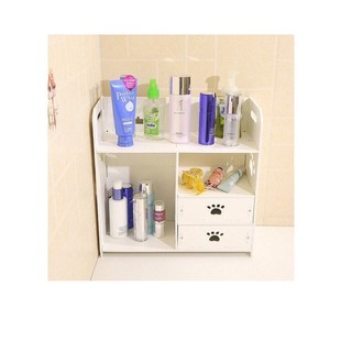 Tủ gỗ để bàn trang điểm 2 ngăn kéo họa tiết chân chó