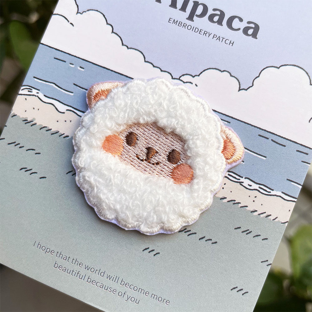 Miếng Dán Thêu Winzige Hình Lạc đà Alpaca Đáng Yêu