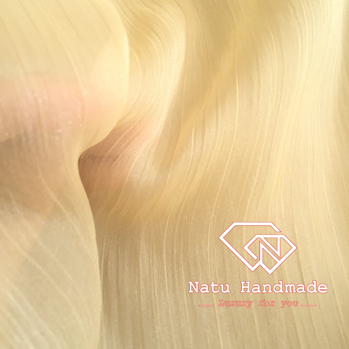 - Vải làm hoa cài áo - Tơ xước, tơ organza - 1m