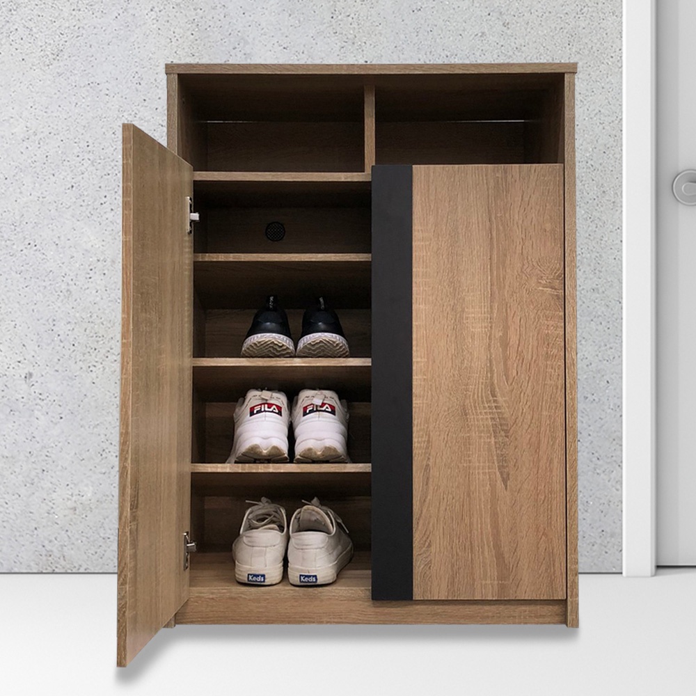 HomeBase ME LIVING Tủ giày bằng gỗ ép Thái Lan SUPRA W60XD30XH82cm màu gỗ sồi
