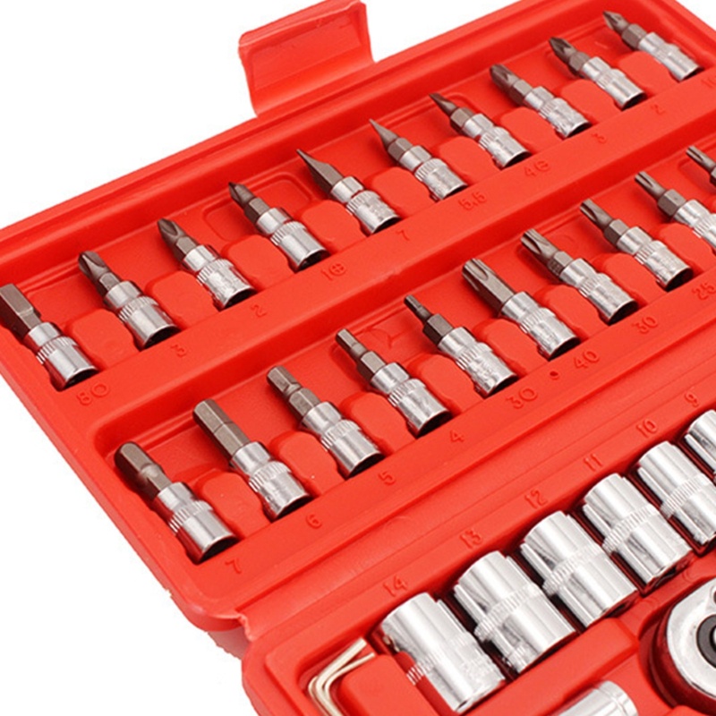 Bộ Cờ Lê Ổ Cắm 46 Món 1 / 4 &quot;Chuyên Dụng