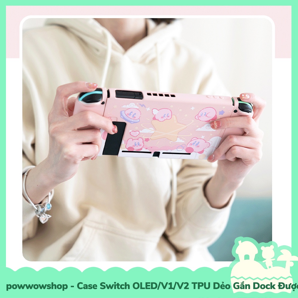 Case OLED/V1/V2 Case Ốp TPU Dẻo Nintendo Switch OLED/V1/V2 Mẫu Nhân Vật Game Kirby