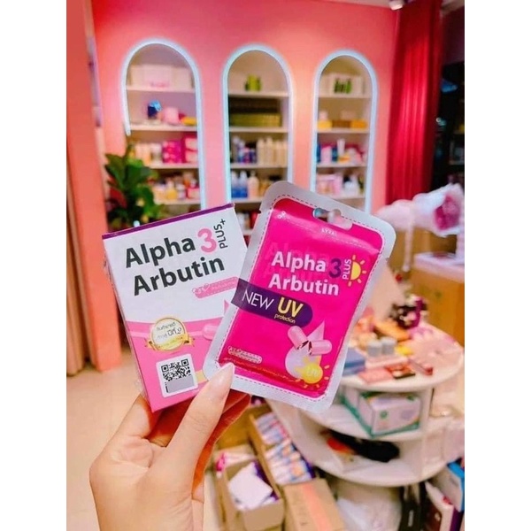 vỉ Alpha Brbutin Thái 10 viên