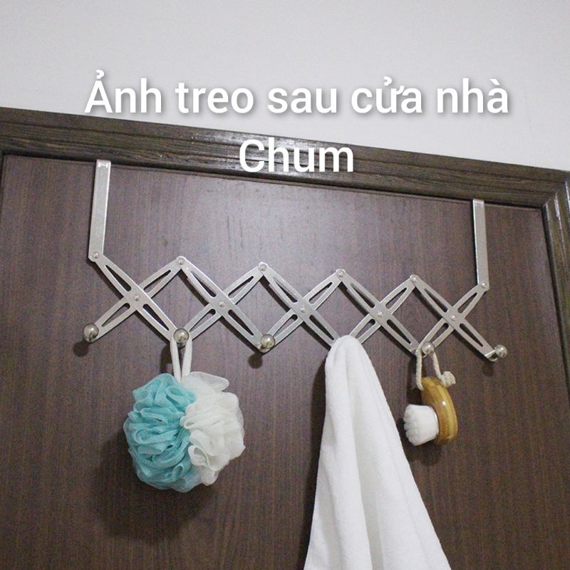 móc treo quần áo, đồ dùng cài sau cánh cửa bằng inox