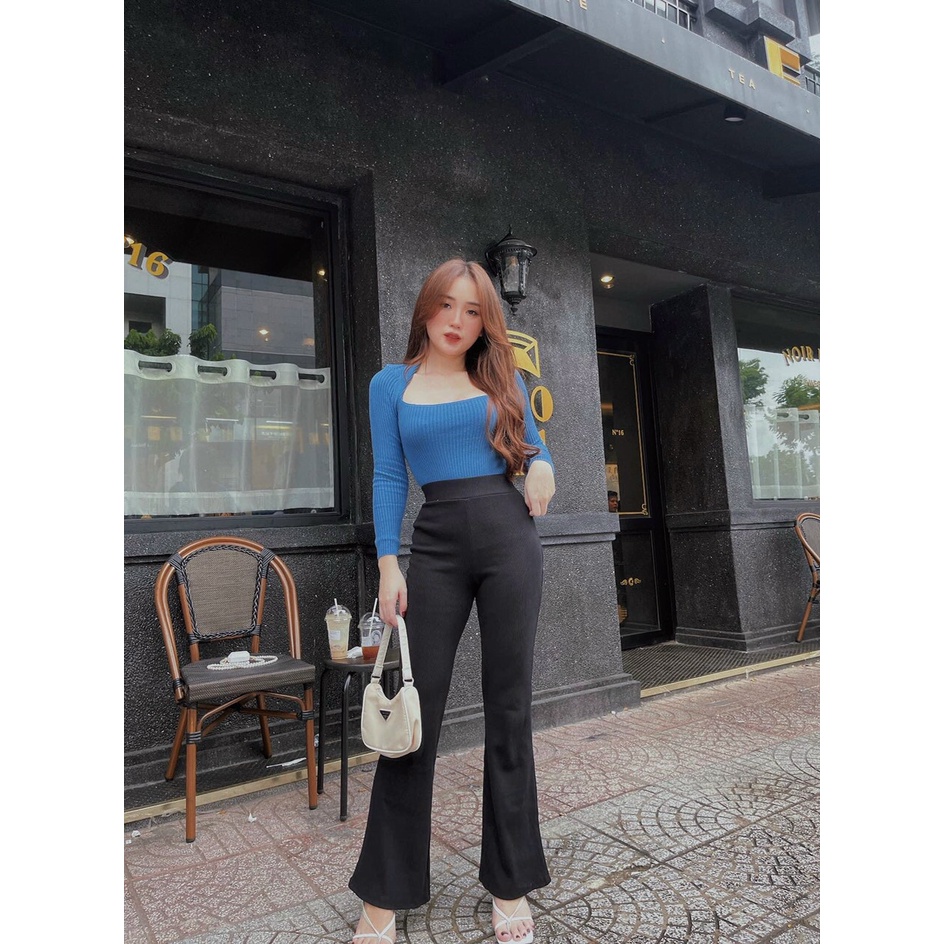 Áo  kiểu thun lụa rách dấu quần CC2506