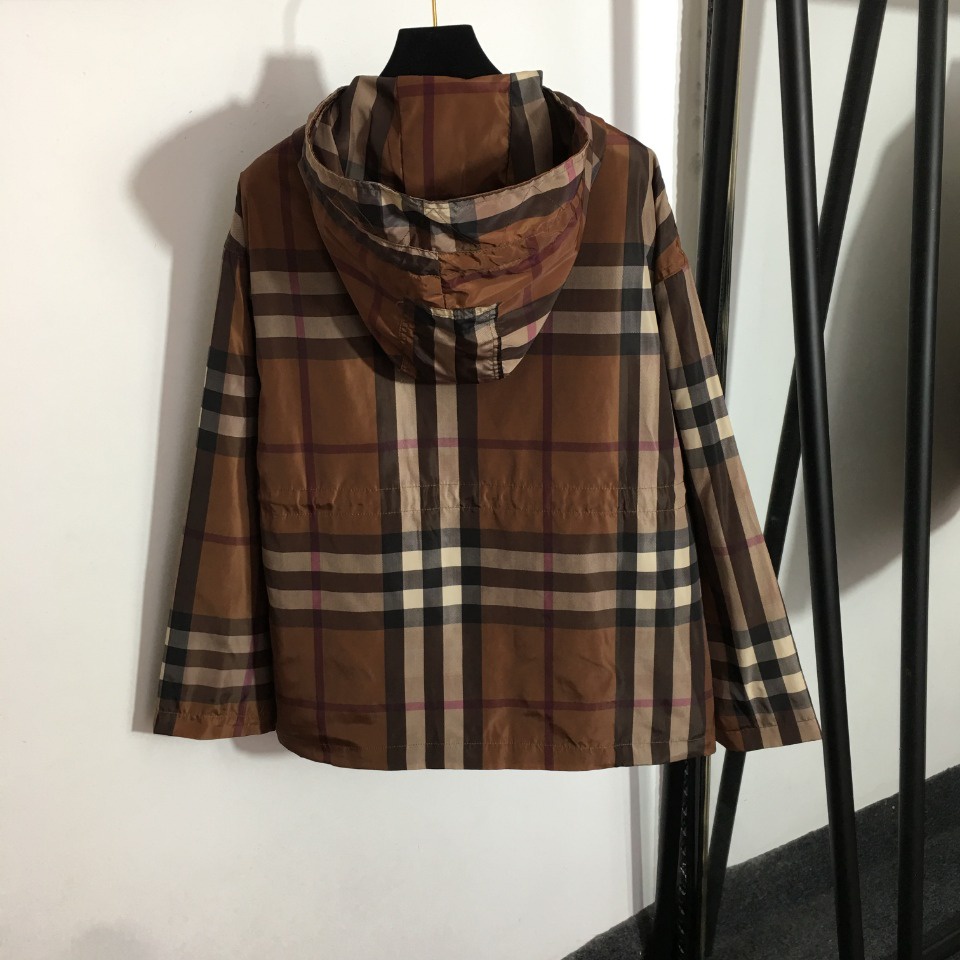 Áo khoác nữ thời trang cao cấp Burberry BBR thiết kế kẻ sọc