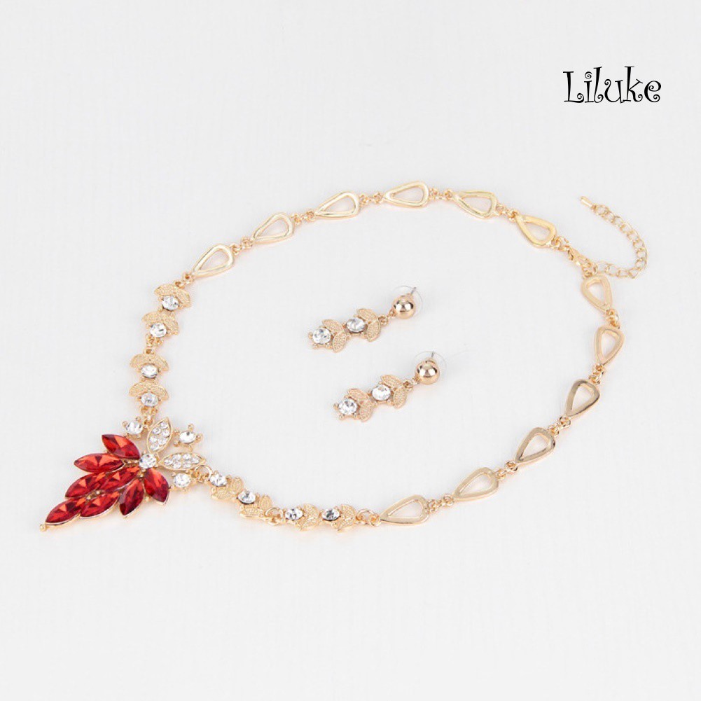 Bộ Trang Sức Gồm Vòng cổ / Vòng Tay / Nhẫn / Khuyên Tai Hình Chùm Nho Đính