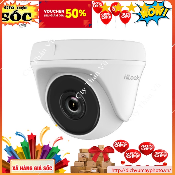 Camera THC-T129 2MP dome nhựa (Hoặc sắt) có màu 24/24