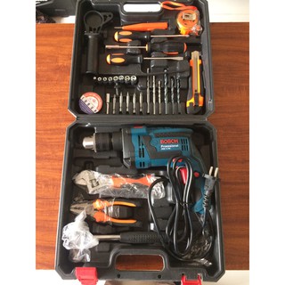 Máy khoan tường sắt gỗ 13 ly Bosch full đồ nghề