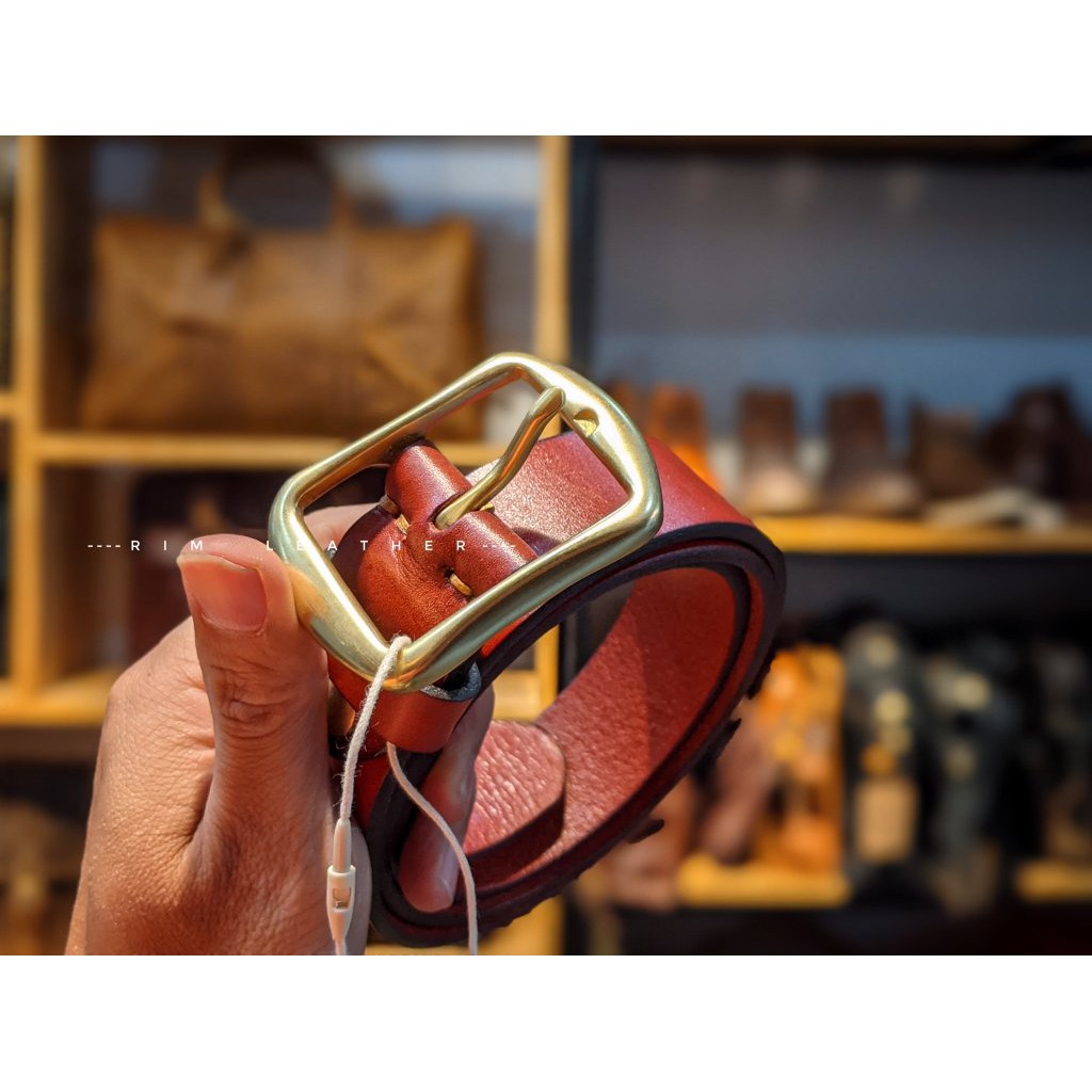 Thắt lưng nam da bò. Khóa kim đồng đúc sang trọng - BẢO HÀNH 2 NĂM