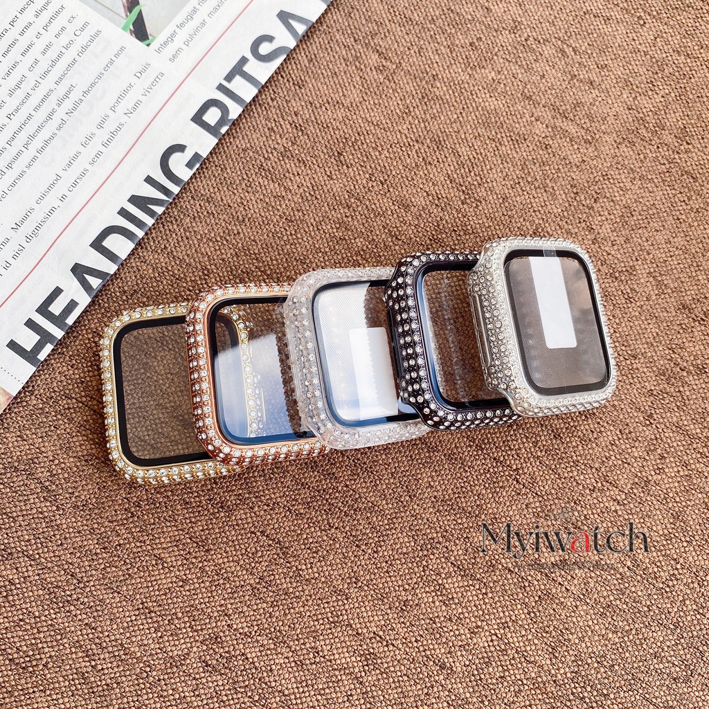 Ốp Bảo Vệ Mặt Đồng Hồ + Kính Cường Lực Dành Cho Apple watch 45mm 41mm 44mm 42mm 40mm 38mm iwatch 7 6 5 4 3 2 1 SE T500
