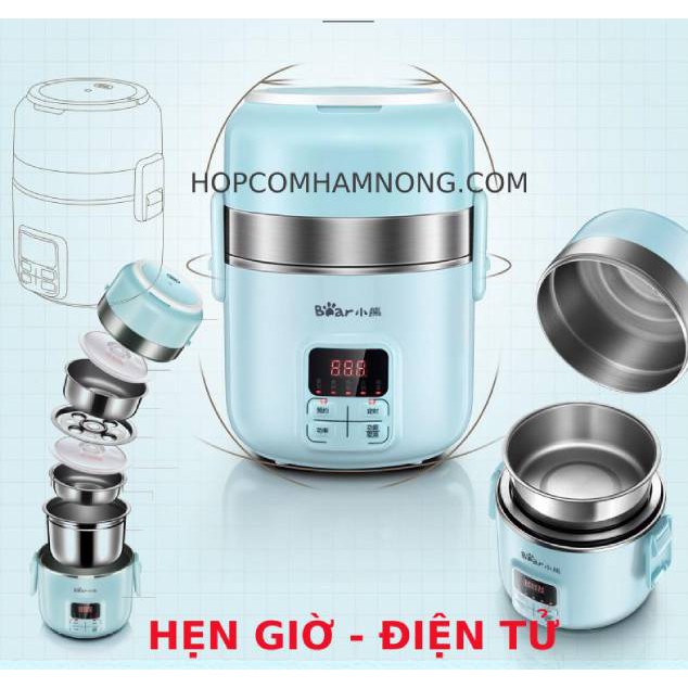 Hộp cơm hâm nóng điện tử hẹn giờ 3 tầng cao cấp B20J1