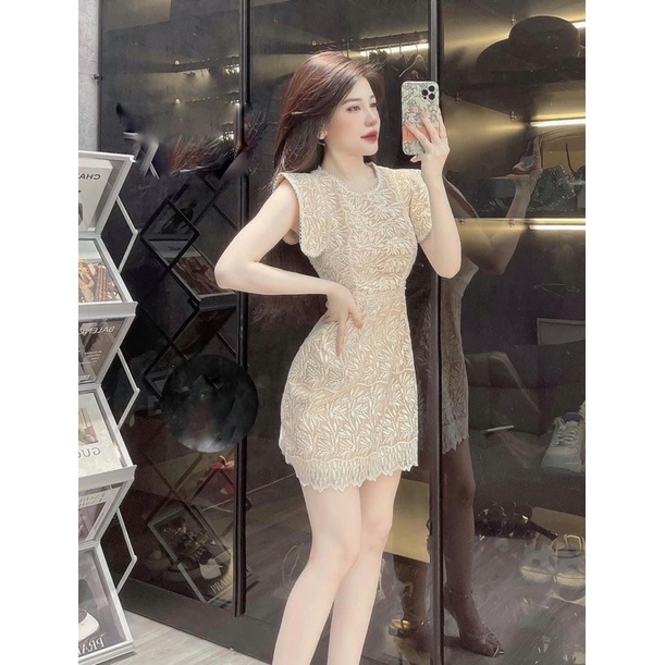 Váy ren hai lớp tiểu thư sang chảnh