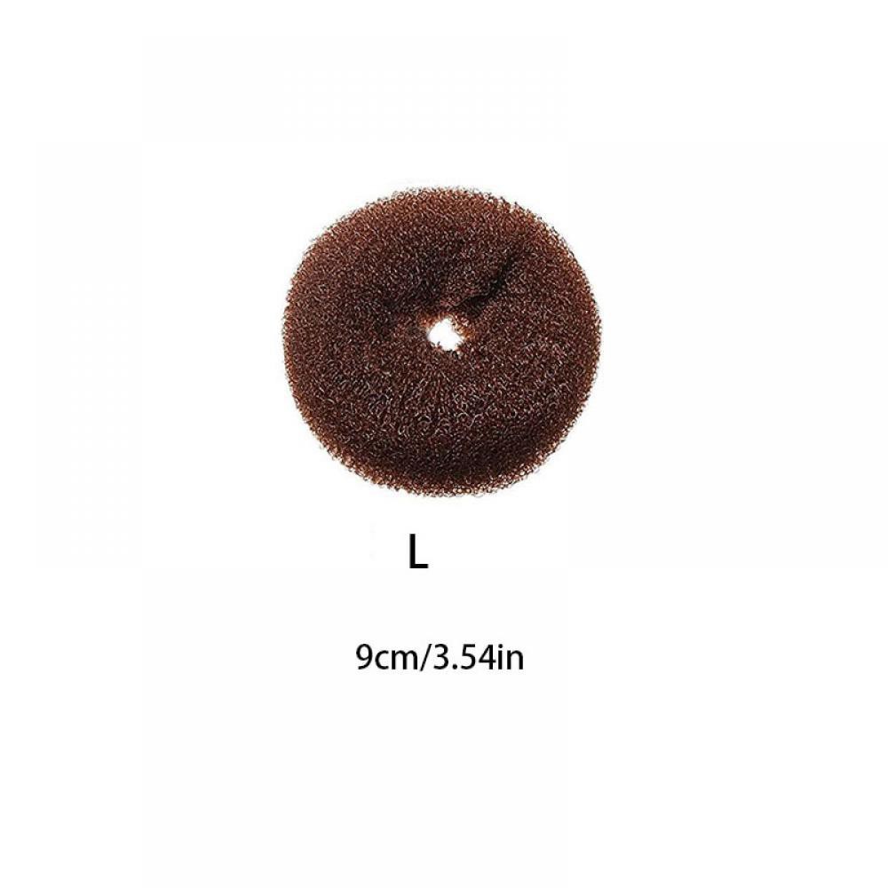 Phụ kiện hỗ trợ búi tóc hình bánh donut màu nâu