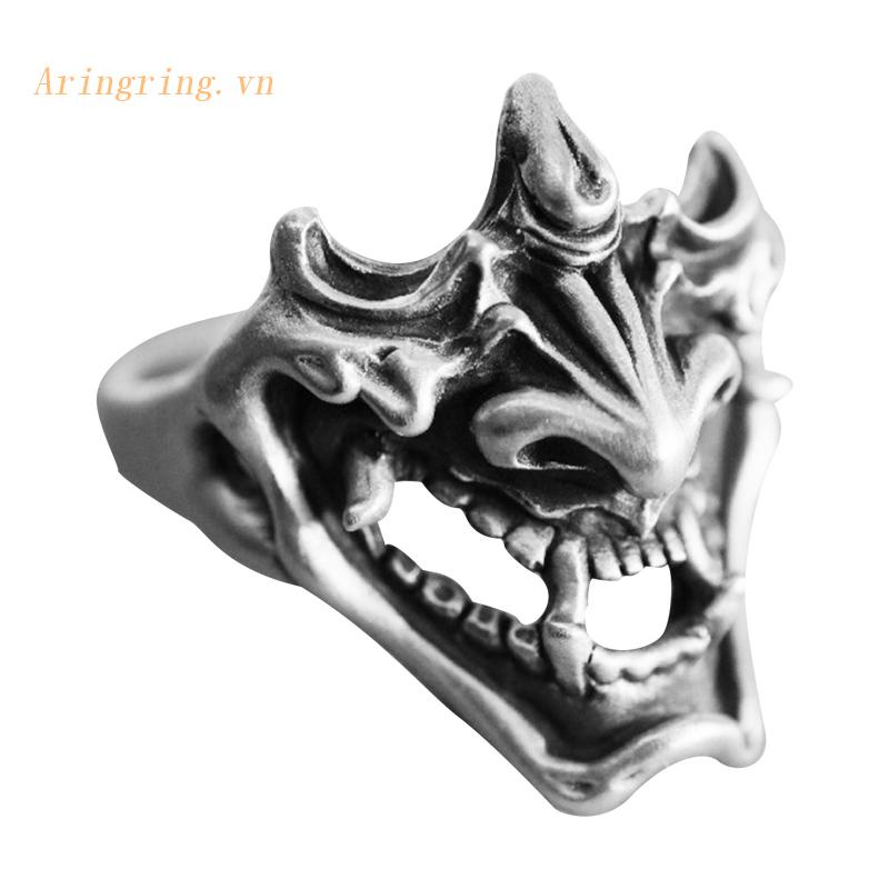 Nhẫn Bạc Phong Cách Samurai Cổ Điển Có Thể Điều Chỉnh Dành Cho Mọi Người Trẻ
