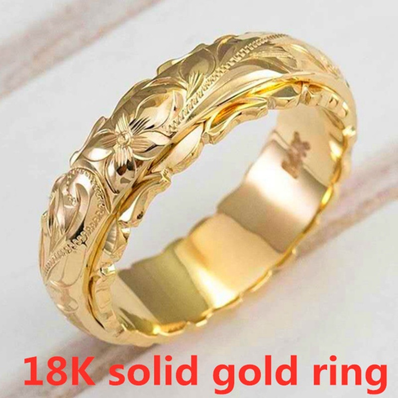 Set 2 Nhẫn Cưới Mạ Vàng 18K Đính Đá 18K Thời Trang