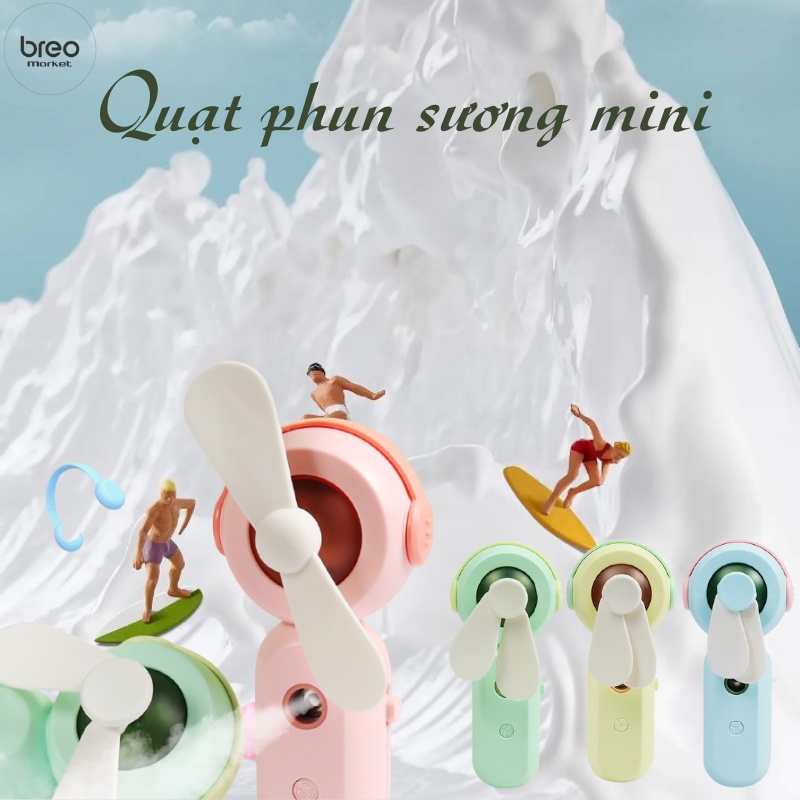 Máy Quạt Phun Sương Mini Nano  MáyTạo Độ Ẩm Kiêm Máy Quạt Mini Breo Market Mạnh Mẽ Độc Đáo Thế Hệ Mới