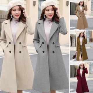 Áo Dạ Dáng Dài Nữ - Áo Khoác Dạ Cổ Vest Túi Xéo Quảng Châu Cao Cấp