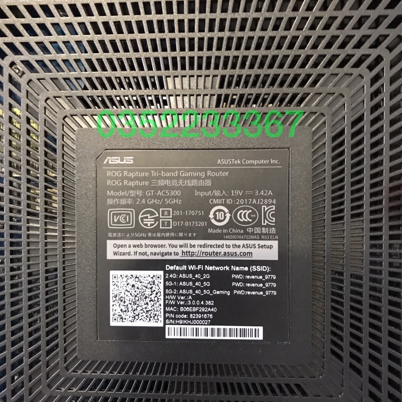 Router Wifi ASUS GT-5300 3 băng tần cho game thủ, mesh wifi