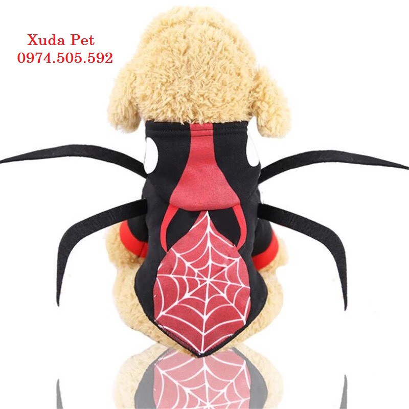 Áo hóa trang halloween cho chó mèo hình nhện siêu chất, siêu ngộ nghĩnh Xudapet-SP400114