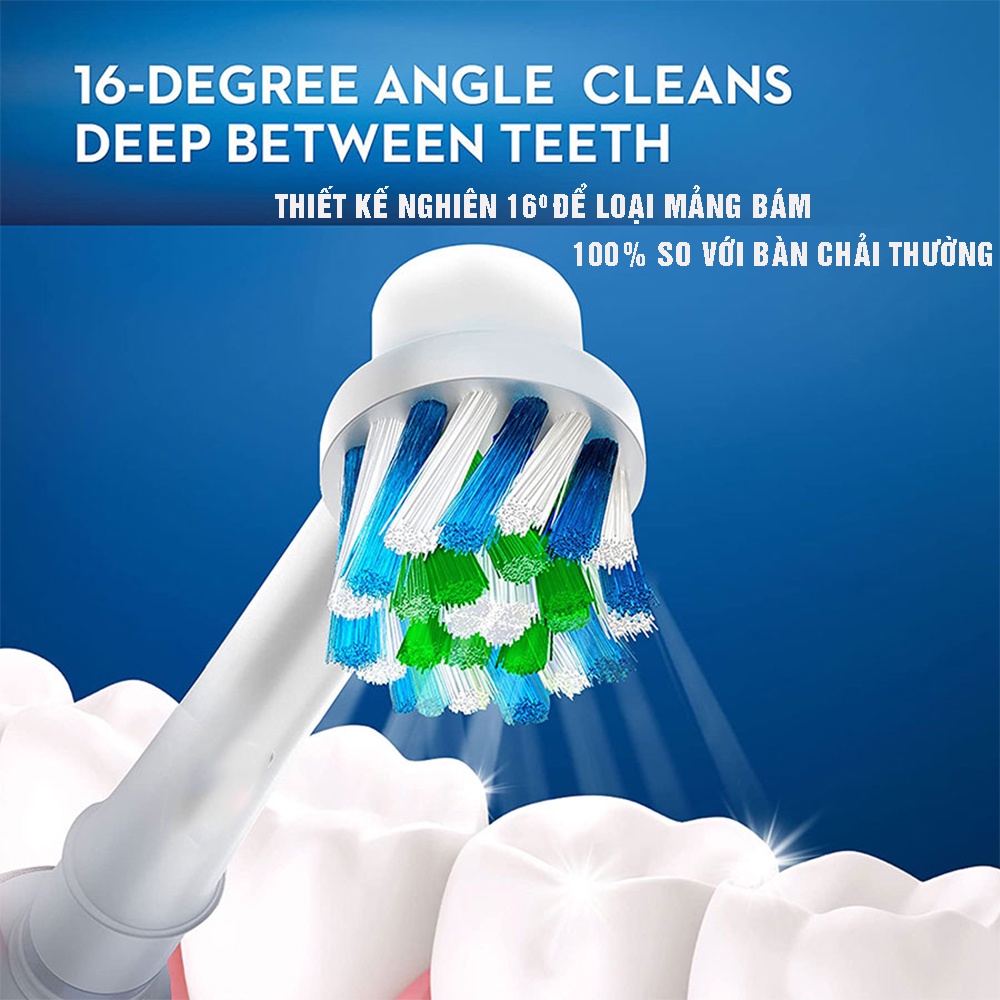 Oral-B EB50-P New Cross Action, set bộ 4 Đầu Bàn Chải đánh răng điện thay thế Minh House