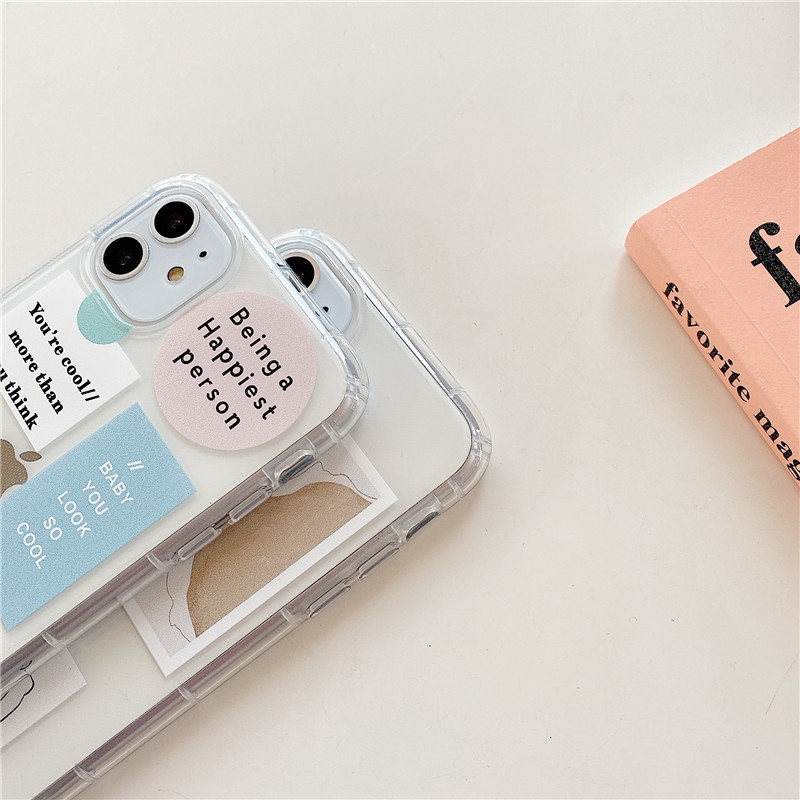 Ốp lưng trong suốt in hình cá tính dành cho Iphone 12 11 11pro 11promax XR XS XSmax 6 6S 7 8 6plus 7plus 8plus | BigBuy360 - bigbuy360.vn