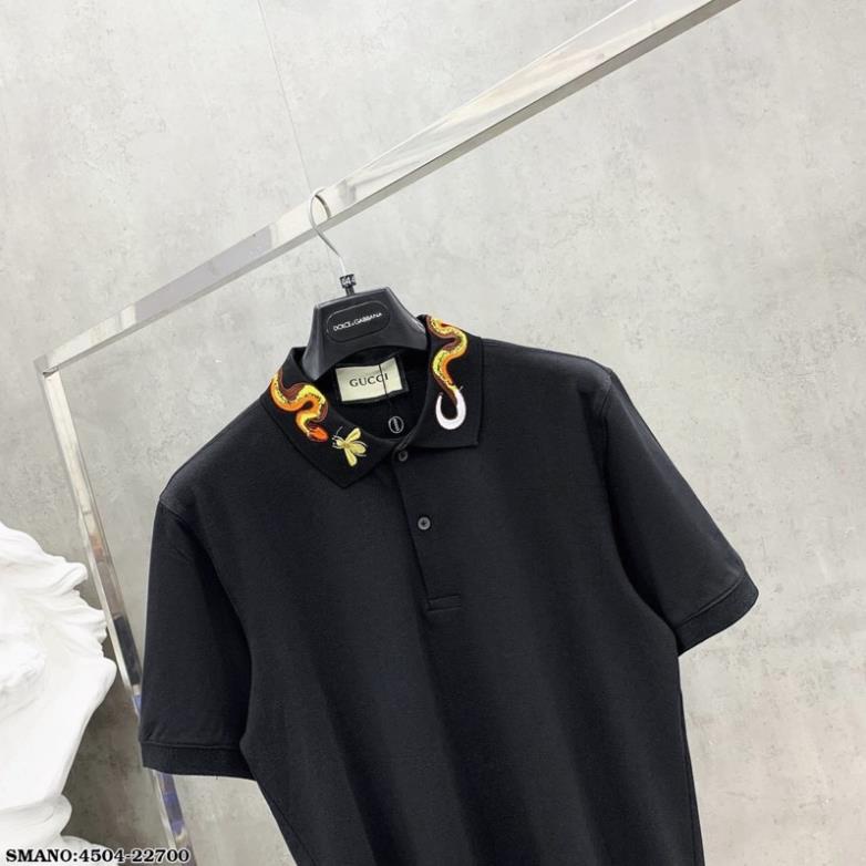 Áo Polo Nam GC Thêu Hình Rắn Siêu Đẹp - Áo Phông GC Nam Cổ Bẻ Đơn Giản