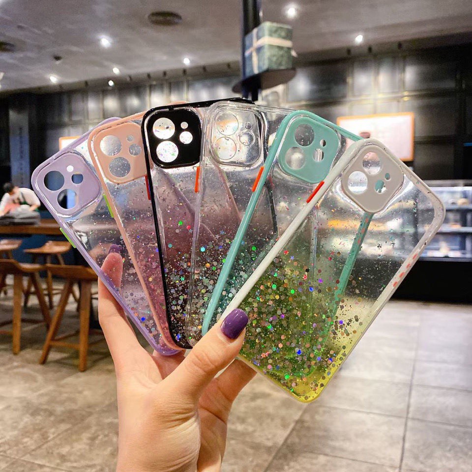 Ốp Điện Thoại TPU Dẻo Kim Tuyến Lấp Lánh Sang Trọng Cho Samsung Galaxy A01 A02S A03S A10S A11 A12 M02 M11 M12