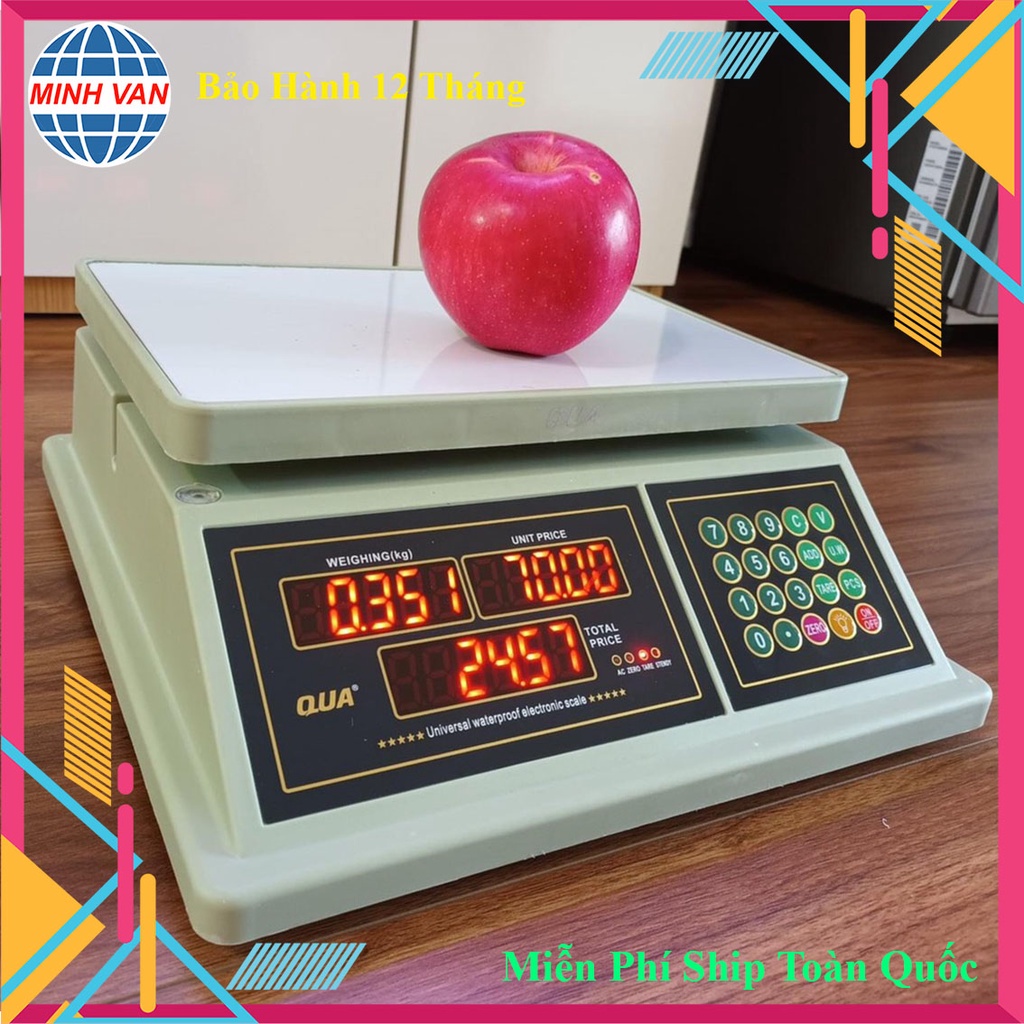 Cân Bán Hàng Chống Nước - CÂN ĐIỆN TỬ TÍNH TIỀN - 30KG CHỐNG NƯỚC - QUA 832