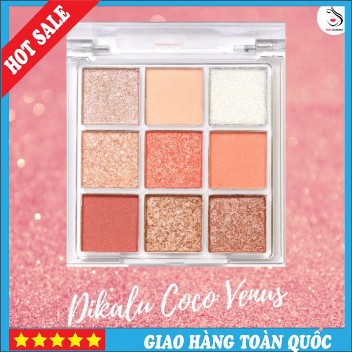 💕💕Phấn Mắt DIKALU COCO VENUS 9 Ô Màu Nhũ Lấp Lánh💕💕 Hàng Chính Hãng Nội Địa Trung - Bảng Phấn Mắt