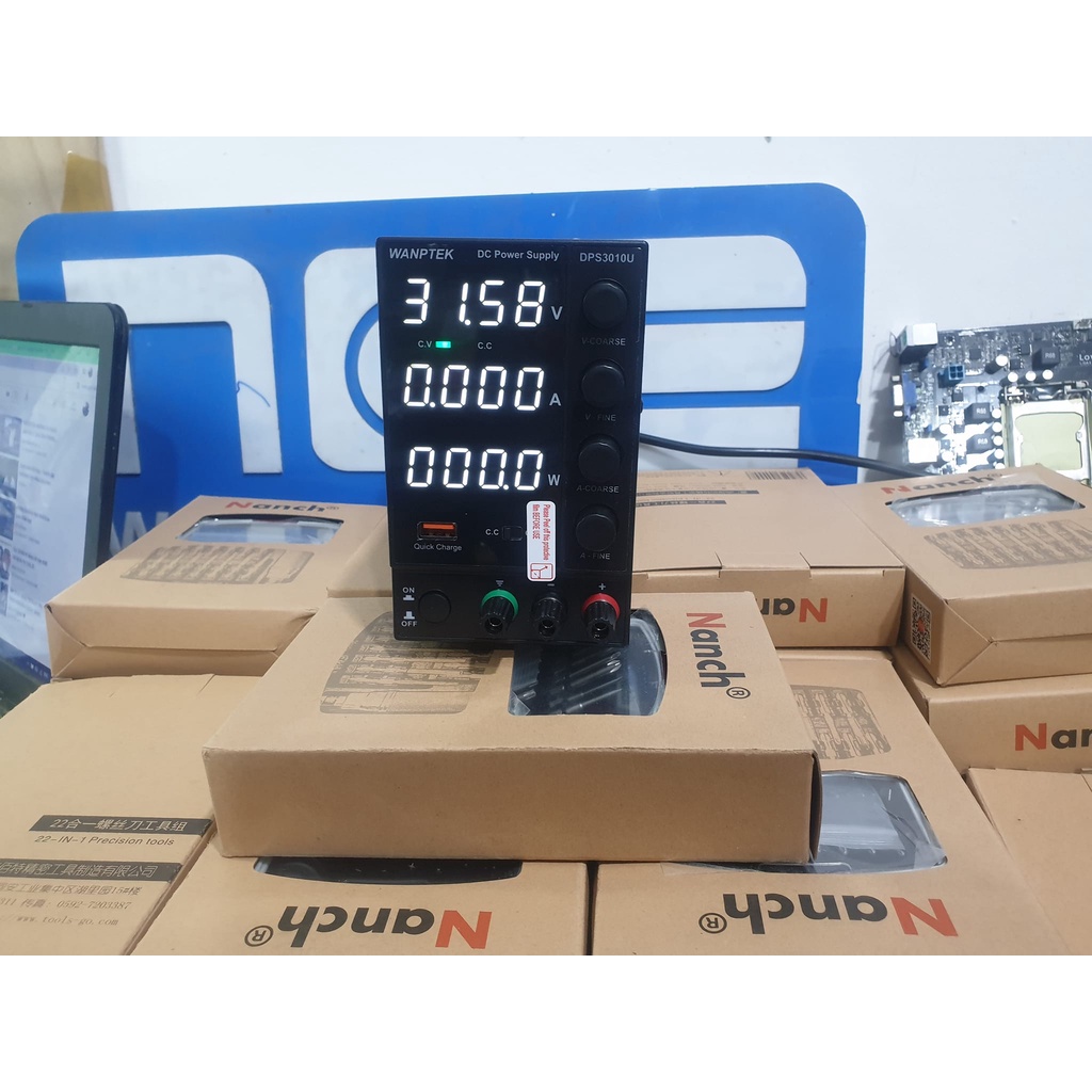 Máy cấp nguồn đa năng laptop WANPTEK DPS3010U 30v 10A, HÀNG ĐẸP XỊN xÒ