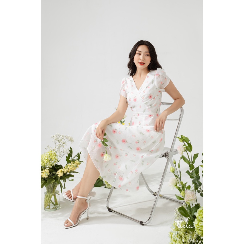 TIELA Đầm Váy hoa cổ tim - Anchelin Dress