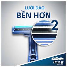 Dao cạo râu Gillette Blue 2 Plus Cán xanh siêu tiết kiệm Gói 8+2