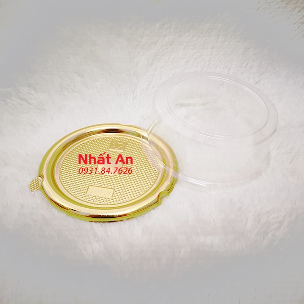 Hộp nhựa tròn đế vàng A1455 - Set 10 cái