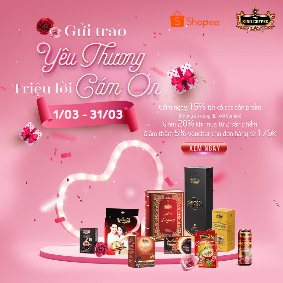 Cà Phê Đen Hòa Tan Espresso KING COFFEE - Hộp 15 gói x 2.5g - Arabica café hòa tan đậm hương vị cà phê Ý | BigBuy360 - bigbuy360.vn