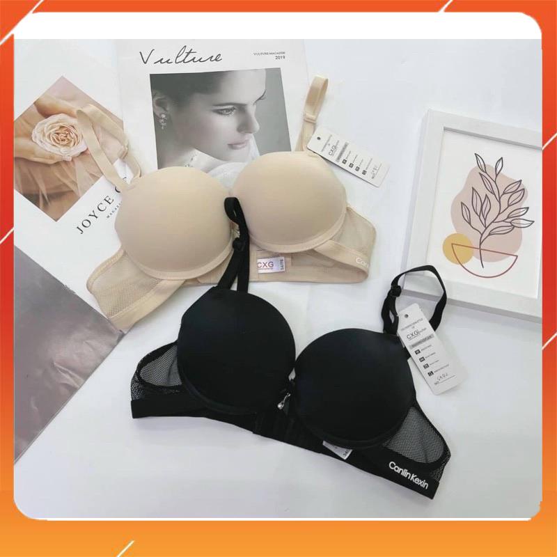 [Áo ngực siêu nâng đẩy] Áo lót nữ su đúc có gọng trơn, đệm dày, quai lưới Canlin Kexin, Mã A5859
